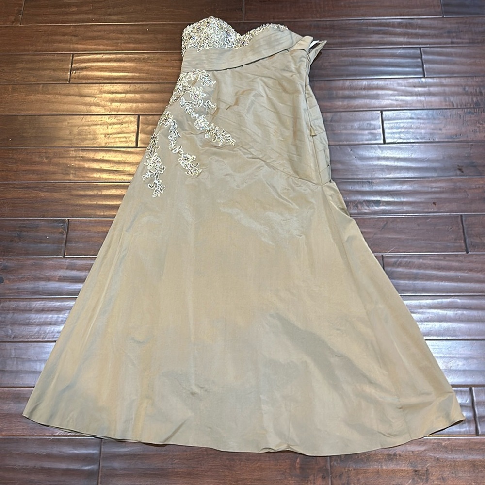 Rina Di Montella sparkly green dress